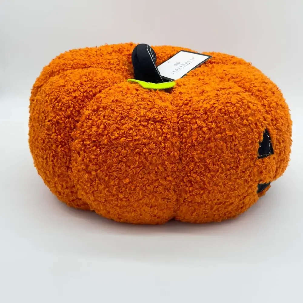 New Large Plush Sherpa Jack O Lantern Pumpkin Pillow Halloween Plush Storehouse